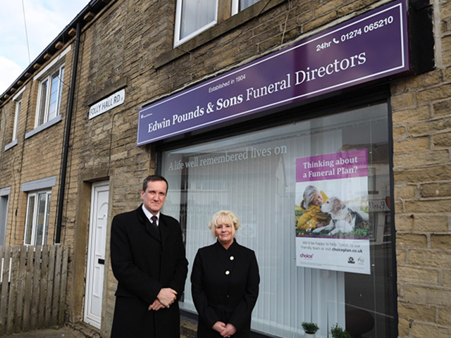 Wibsey branch of Edwin Pound & Sons Funeral Directors - Simon Broome and Brigid Mary Oates